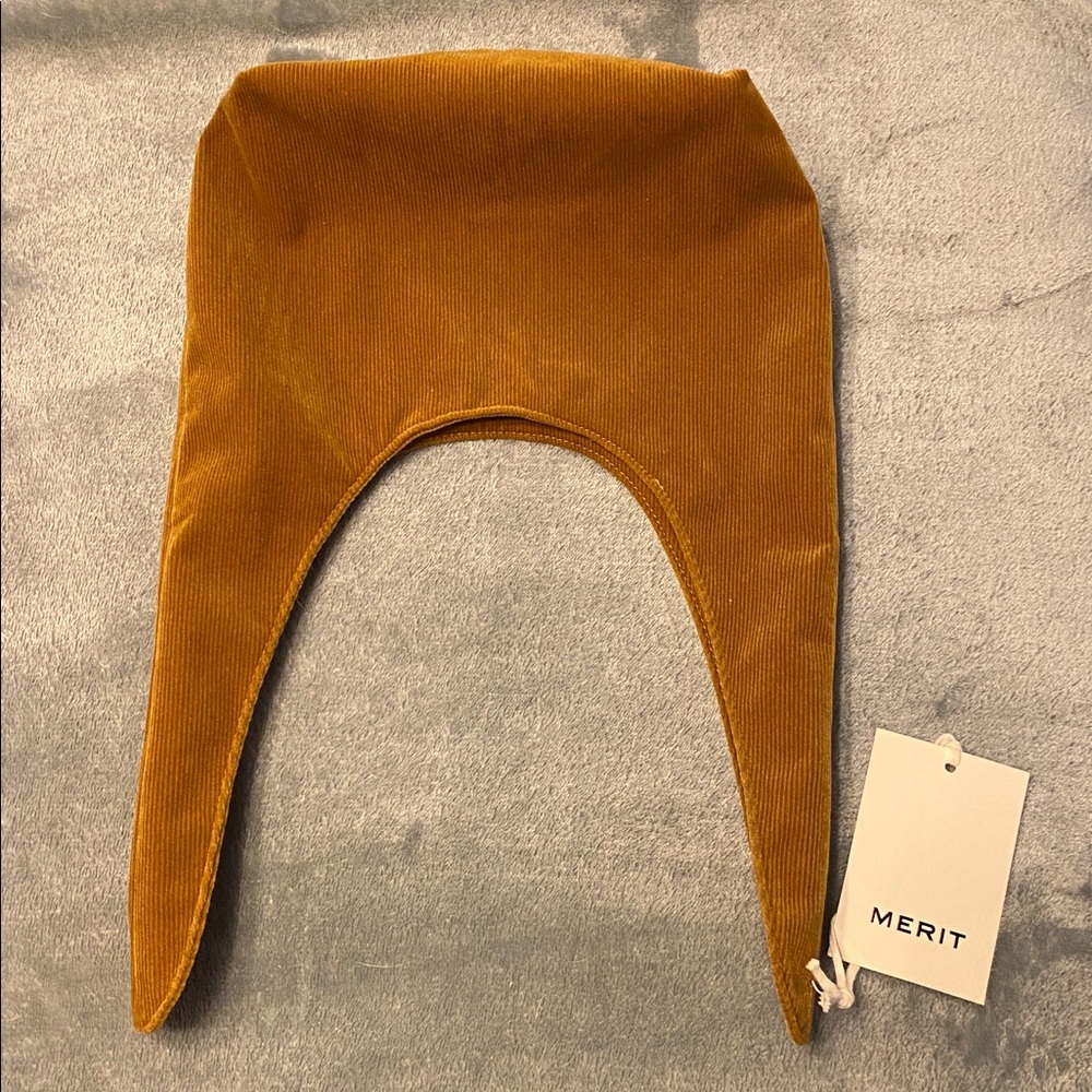 Merit The Signature Minimalist Tie Makeup Bag Corduroy Clutch Influencer Hat NEW